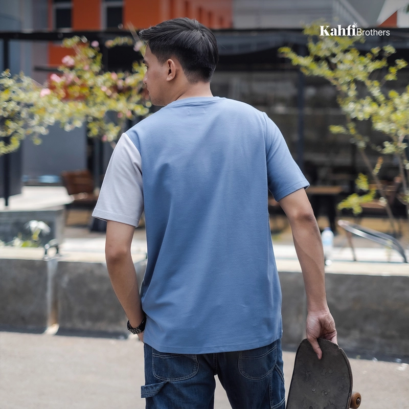Product image T-shirt Pria 3 tone Soft Pique - JAY STEEL BLUE M all variant